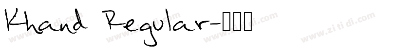 Khand Regular字体转换